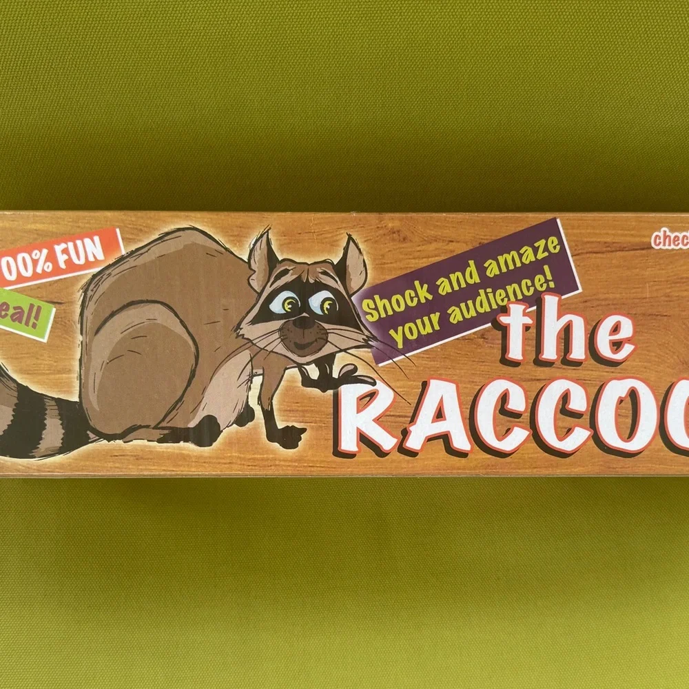 Raccoon Spring Jump Animal with Realistic  synthetic Fur Magician Magic Tricks